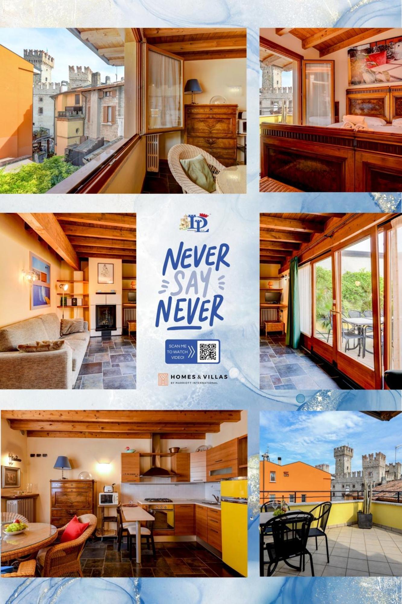 Desenzanoloft Official Partner Marriott Homes & Villas -Penthouse Never Say Never Sirmione Castle View Exteriör bild